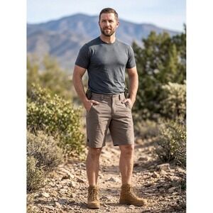 5.11 Tactical Mens Shorts Size 38 Khaki Brown Polyester Outdoor Hiking Cargo